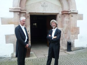 Horn (l.) und Klarinette (r.) vor dem Konzert