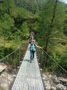 Auf der Hängebrücke