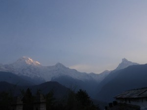 Der Annapurna im ersten Morgenrot