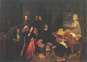 Franz Liszt am Klavier (Gemälde von Joseph Danhauser)