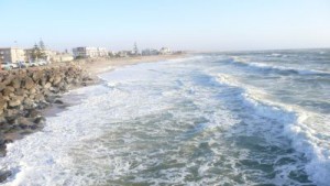 Brandung an der Landungsbrücke von Swakopmund