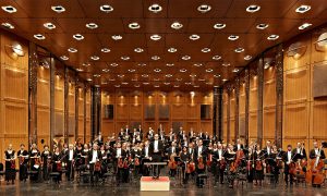 Das Sinfonierorchester des Staatstheaters Darmstadt mit Dirigent Will Humburg