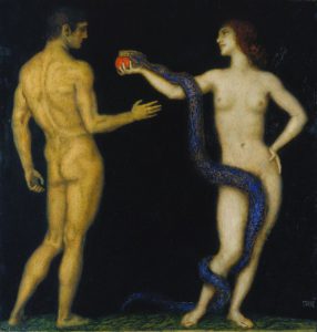Franz von Stuck": Adam und Eva", 1920
