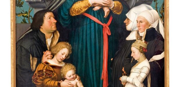 Hans Holbein d. J.Madonna des Bürgermeisters Jacob Meyer zum Hasen1525/26 und 1528 (Detail)Öl auf Nadelholz146,5 x 102 cmSammlung Würth, Inv. 14910Foto: Philipp Schönborn, München

© PHILIPP SCHÖNBORN
    PHOTOGRAPHIE
    GEORGENSTRASSE 4
    D 80799 MÜNCHEN
    TEL 0049- 89- 397119
    FAX 0049- 89- 18921385
    SCHOENBORN@MUEN
    CHEN-MAIL.DE
    WWW.PHILIPPSCHOENBORN.DE
    AUFGENOMMEN AM: 22.11.2011
    ORT: MUSEUM WÜRTH SCHWÄBISCH HALL
    TITEL: DIE DARMSTÄDTER MADONNA
    VON HANS HOLBEIN DEM JÜNGEREN
    ARCHIV NR: DSC1771